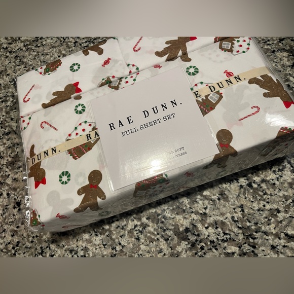 Rae Dunn Bedding New Rae Dunn Gingerbread Christmas Holiday Full Size Sheet Set Poshmark